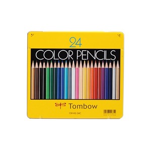 [톰보] 일반색연필 24색 틴케이스