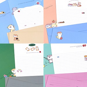 쓰임앤끌림 1000 우당탕달수 일상다반사 편지지 편지봉투세트