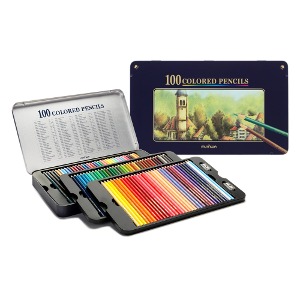 문화 일반색연필 틴케이스 100색 전문가용/학생용색연필 미술색연필 색연필세트