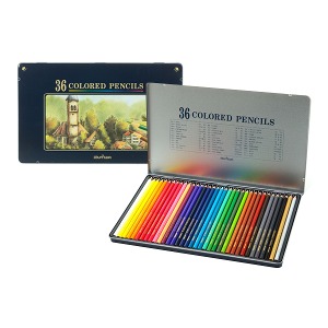 문화 일반색연필 틴케이스 36색 전문가용/학생용색연필 미술색연필 색연필세트